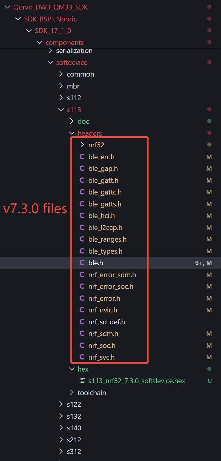 In SDK v1.1.1 QANI example, issues on upgrading softdevice from v7.2.0 ...